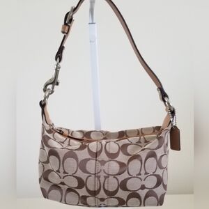 Coach Tan and Brown Mini Bag